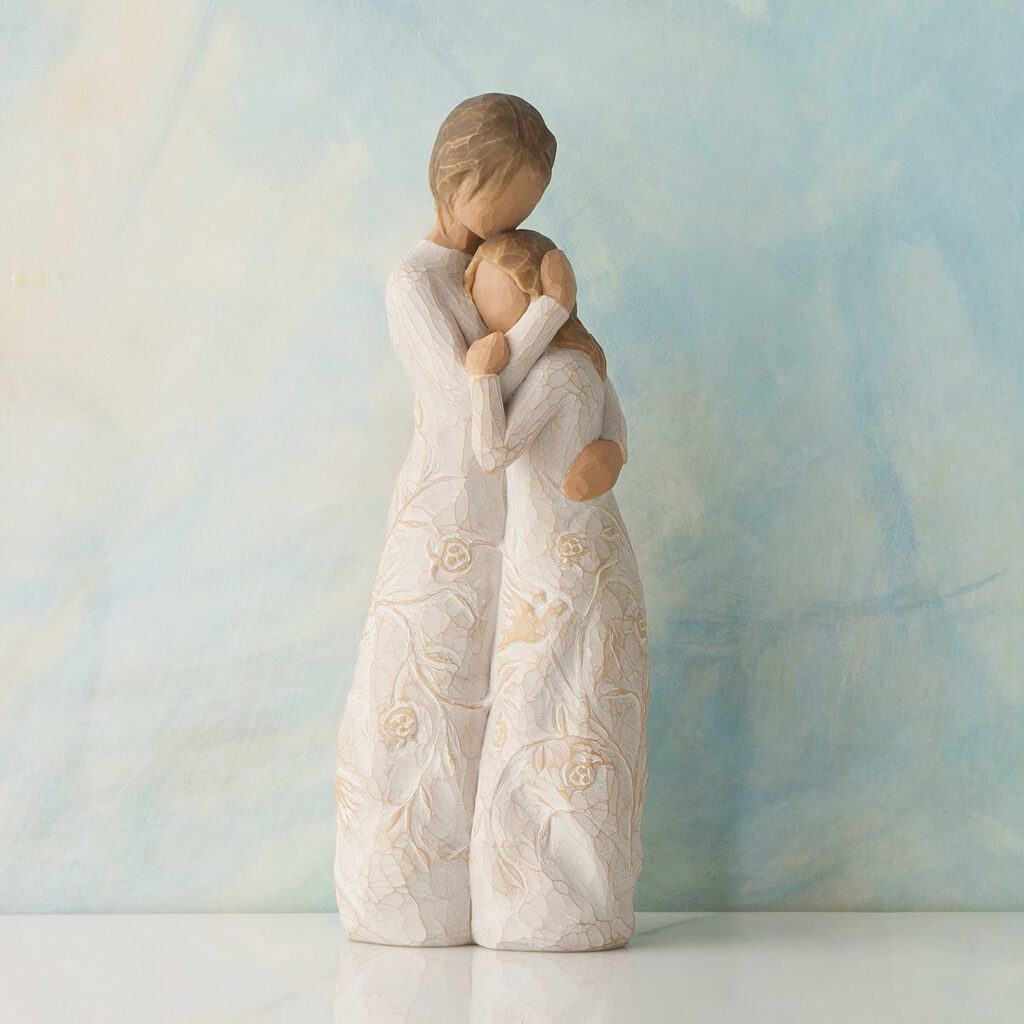 Mother And Daughter Sculpted Hand-Painted Figure