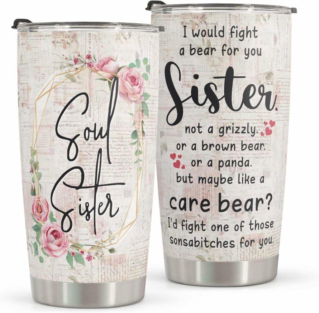 Soul Sister Stainless Steel Floral Tumbler