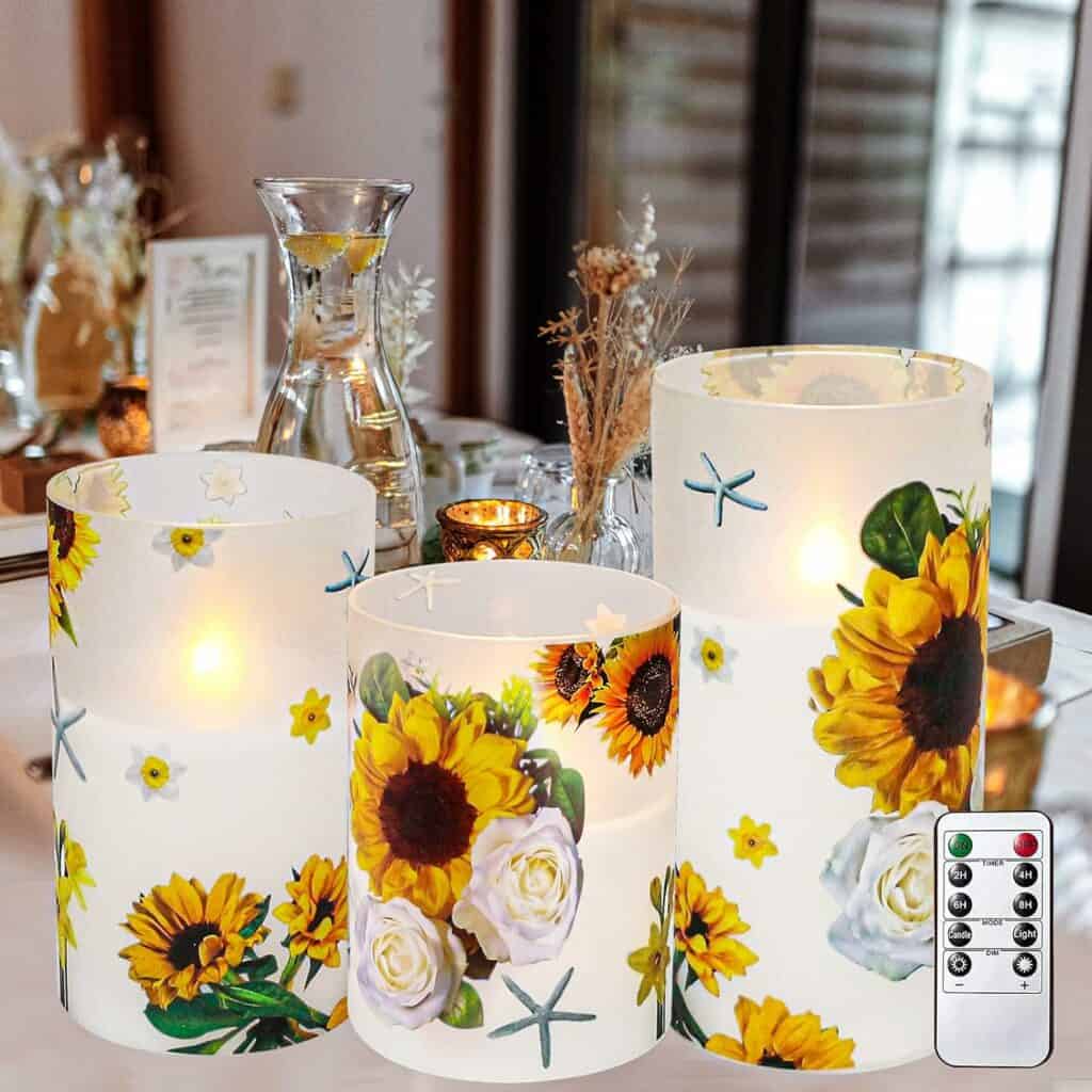 Sunflower Battery Operated Candles
