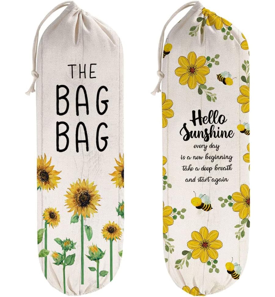 Sunflower Plastic Bag Holder