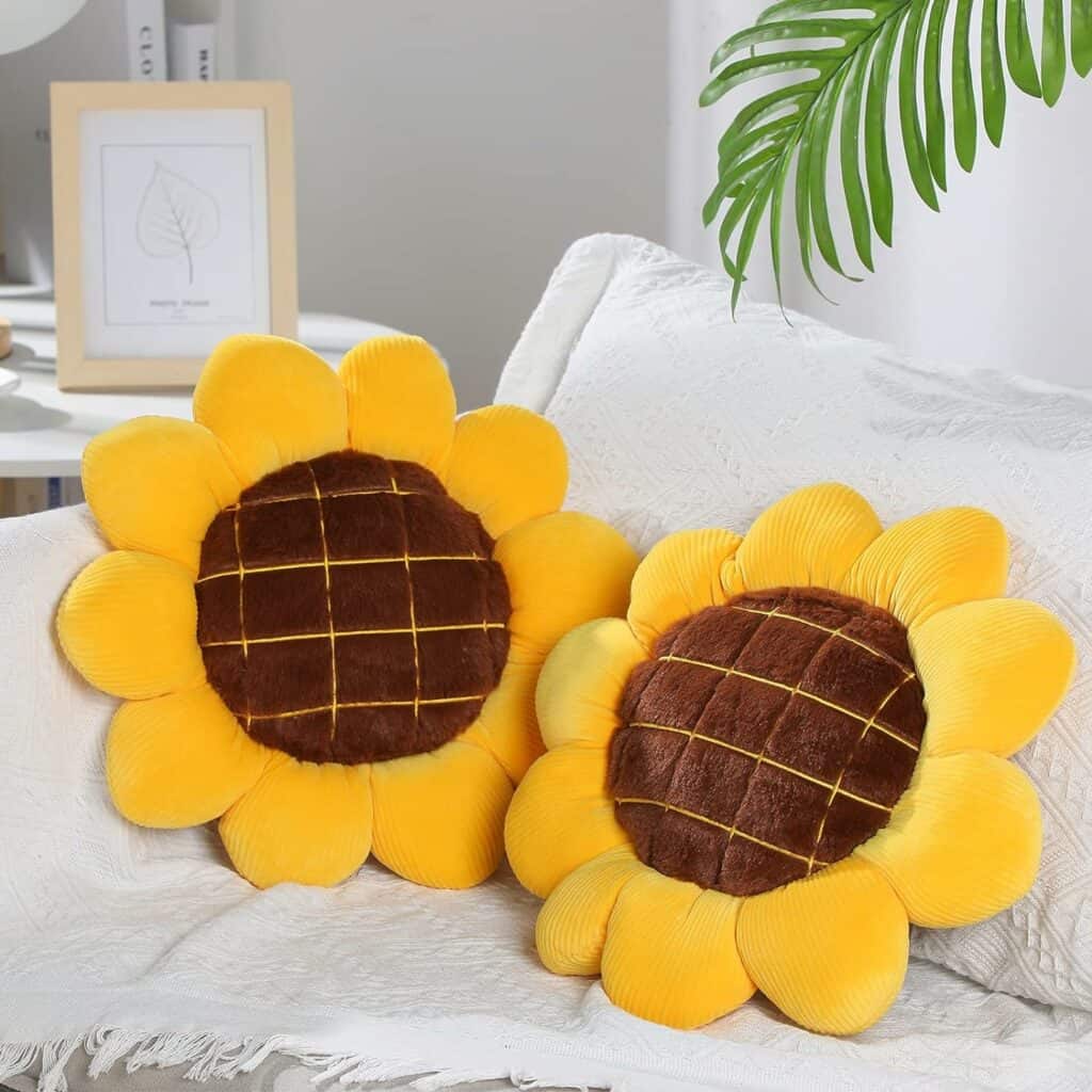 Sunflower Shaped Plush Pillows