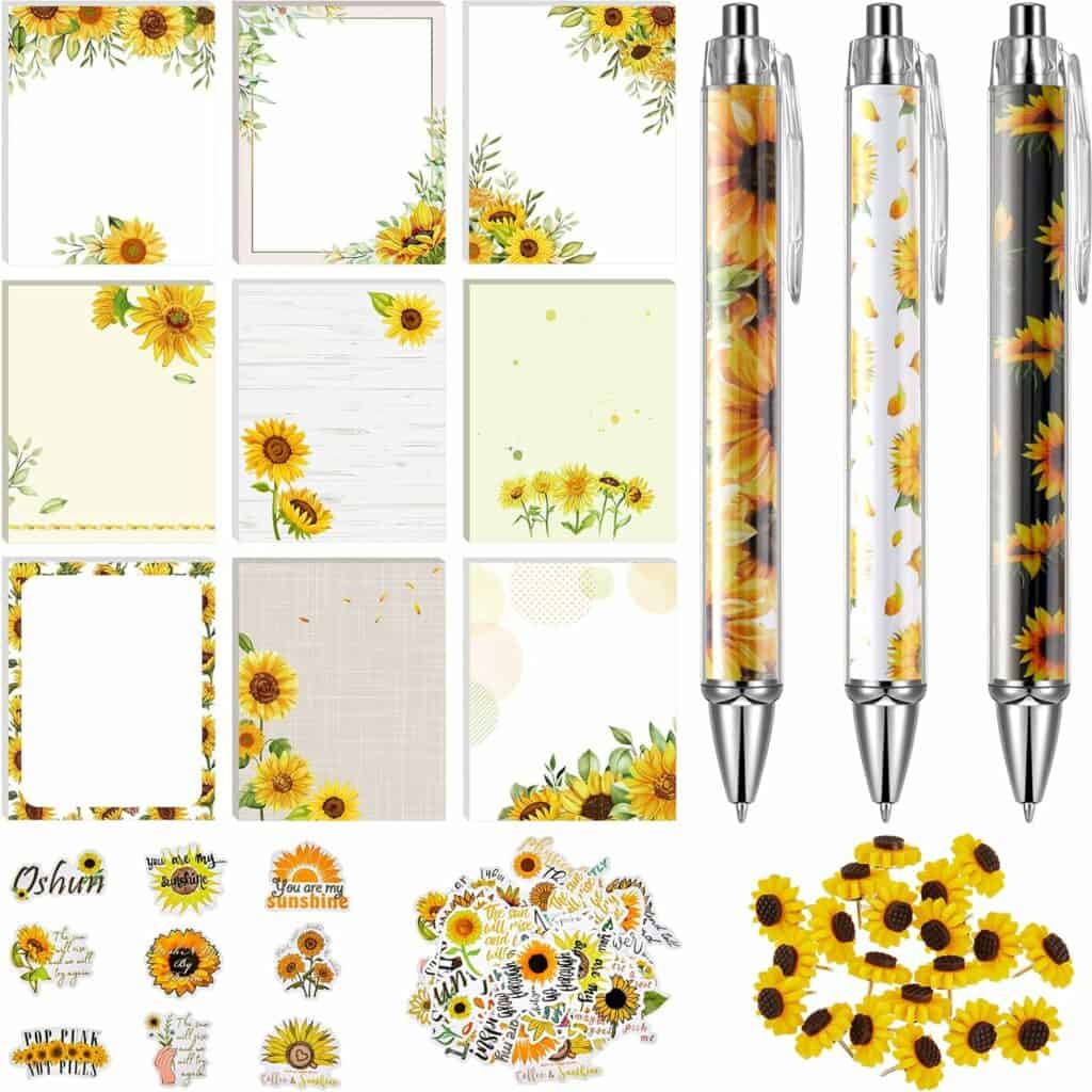 Sunflower Themed Office Supplies