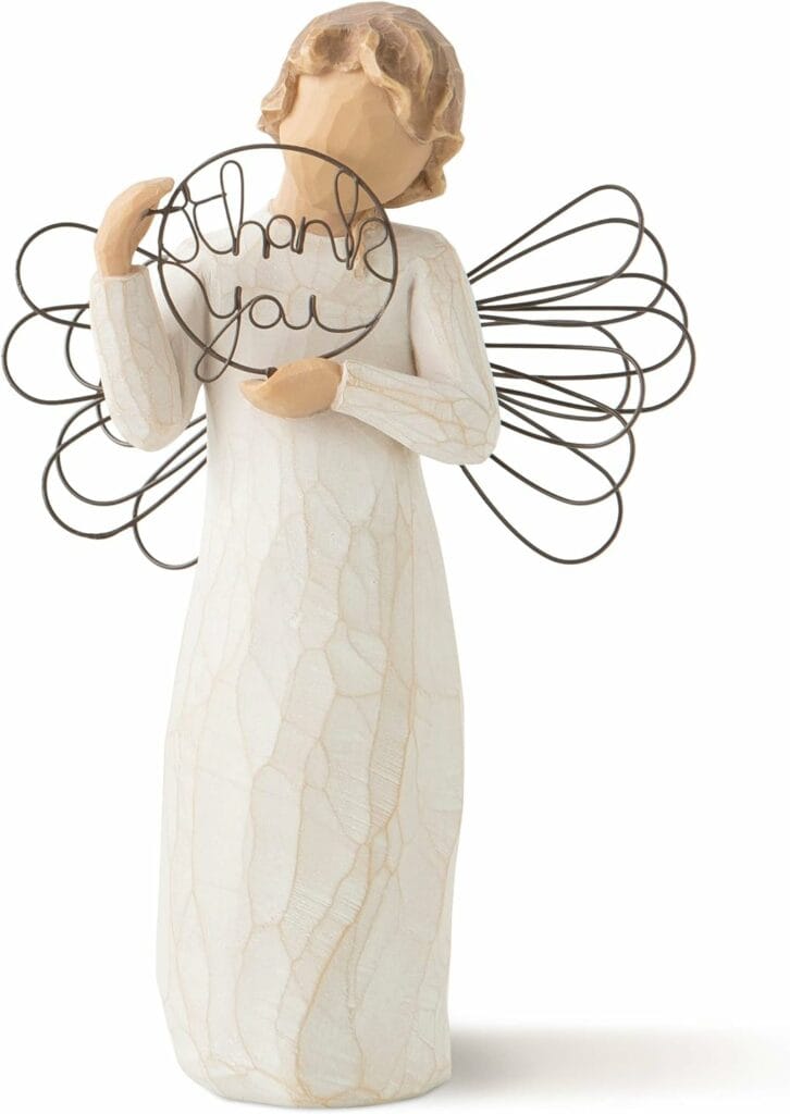 Thank You Sculpted Hand-Painted Angel Figure