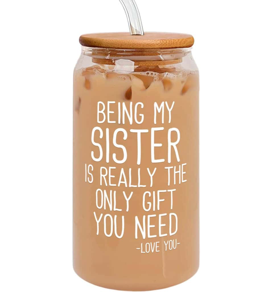 Funny Can Glass For Sister